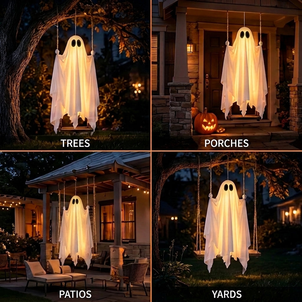 Hallowa™ - 5FT Light-Up Hanging Ghost