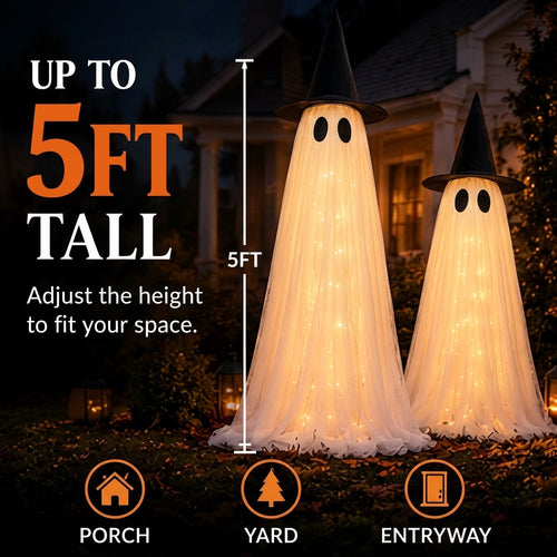 Hallowa™ - 2-Pack 5FT Light-Up Ghosts