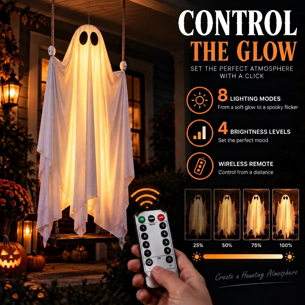 Hallowa™ - 5FT Light-Up Hanging Ghost